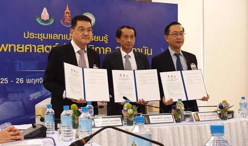 บันทึกข้อตกลงความร่วมมือทางวิชาการด้านจริยธรรมการวิจัยในมนุษย์ ระหว่าง มหาวิทยาลัยขอนแก่น คณะแพทยศาสตร์ มหาวิทยาลัยเชียงใหม่ และ คณะแพทยศาสตร์ มหาวิทยาลัยสงขลานครินทร์