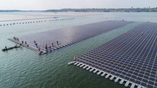 โซลาร์เซลล์ลอยน้ำไฮบริดเขื่อนสิรินธร