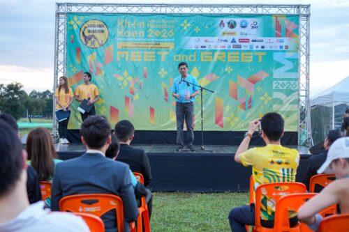 นายสุกิจ สิรินรกุล ประธานคณะกรรมการส่งเสริมกิจการมหาวิทยาลัยขอนแก่น กล่าวเปิดงาน